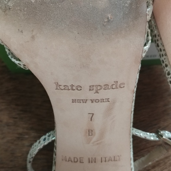 Kate Spade Silver Strappy Heels - Picture 7 of 8